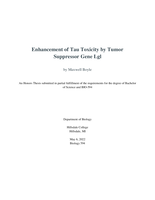 Enhancement of Tau Toxicity by Tumor  Suppressor Gene Lgl
