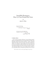 Inaudible Resistance: How La Cava Found Her Voice