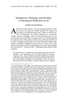 Metaphysics, Meaning, and Morality: A Theological Reflection on AI