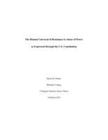 The Human Universal of Resistance to Abuse of Power as Expressed through the U.S. Constitution
