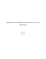 Myth Became Fact: An Examination of the Conversions of C.S. Lewis and Jordan Peterson