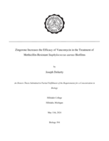 Zingerone Increases the Efficacy of Vancomycin in the Treatment of Methicillin-Resistant Staphylococcus aureus Biofilms