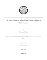 The Effects of Zingerone on Dental Caries-Causing Oral Bacteria Biofilm Formation