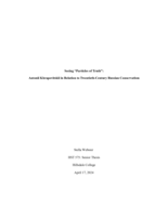 Seeing “Particles of Truth”: Antonii Khrapovitskii in Relation to Twentieth-Century Russian Conservatism