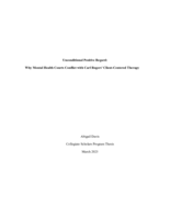 Unconditional Positive Regard: Why Mental Health Courts Conflict with Carl Rogers' Client-Centered Therapy