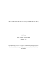 A Moderate Fanaticism: Pascal's Wager in Light of Modern Decision Theory