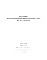 Proof of Personhood: The Legal and Philosophical Significance of the Congressional Testimony of a Woman Born-Alive in a Failed Abortion