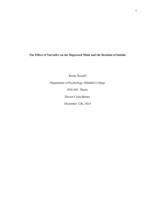 The Effect of Narrative on the Depressed Mind and the Decision of Suicide
