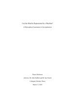 Can the Mind be Represented by a Machine?: A Philosophical Examination of Incompleteness