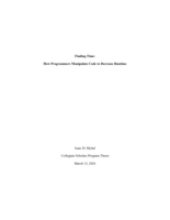 Finding Time: How Programmers Manipulate Code to Decrease Runtime