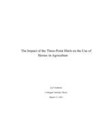 The Impact of the Three-Point Hitch on the Use of Horses in Agriculture