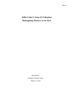 Willa Cather's Song of Civilization: Reimagining Shadows on the Rock