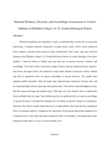 Mammal Richness, Diversity, and Assemblage Assessments in Various Habitats at Hillsdale College’s G. H. Gordon Biological Station