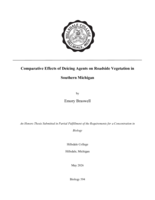 Comparative Effects of Deicing Agents on Roadside Vegetation in  Southern Michigan